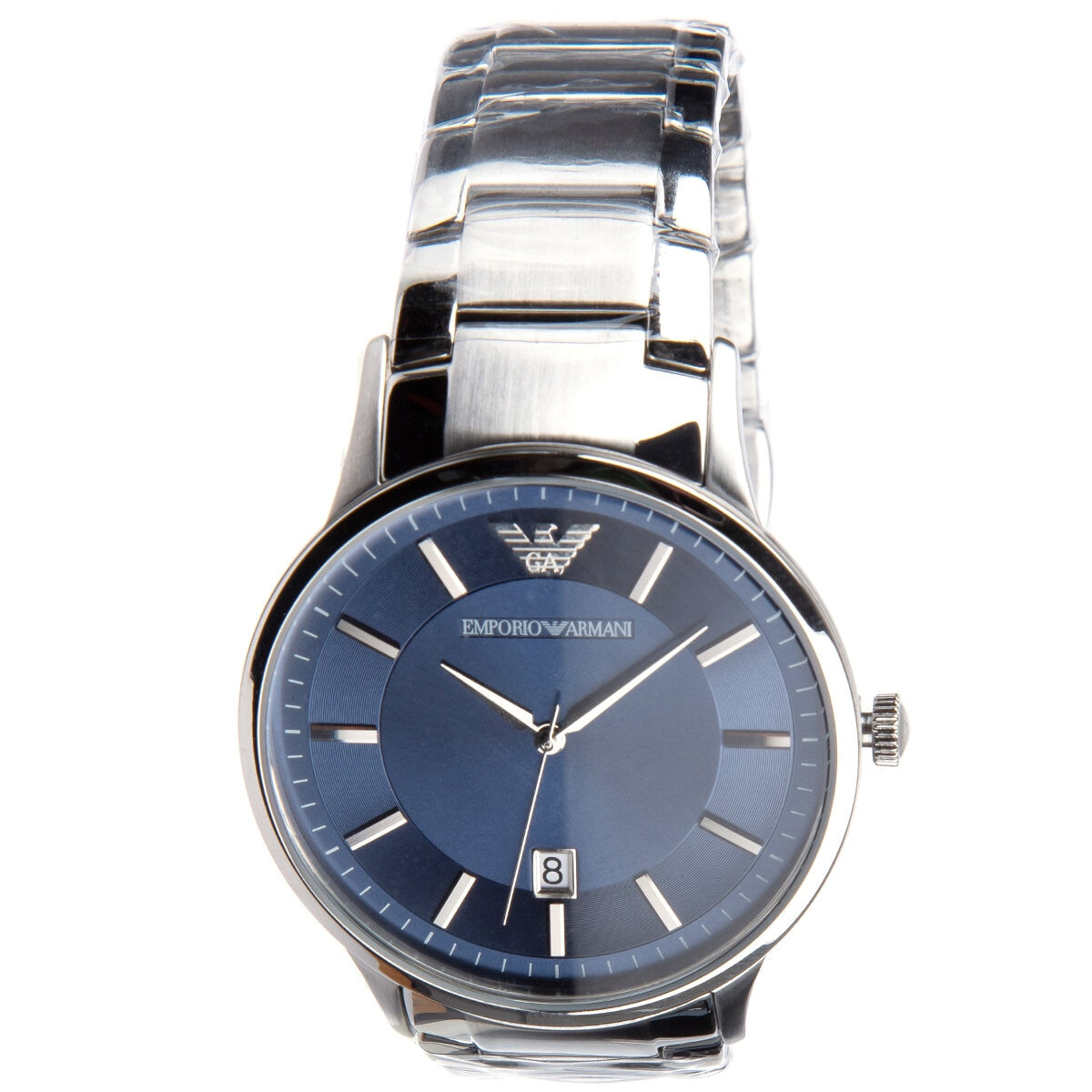 Emporio Armani Silver Tone Analogue Men's Watch AR11180