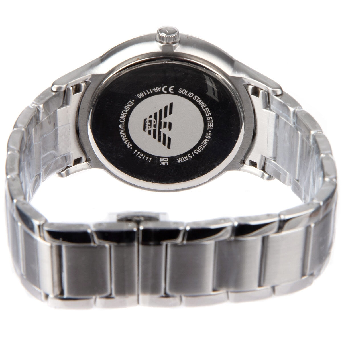 Emporio Armani Silver Tone Analogue Men's Watch AR11180
