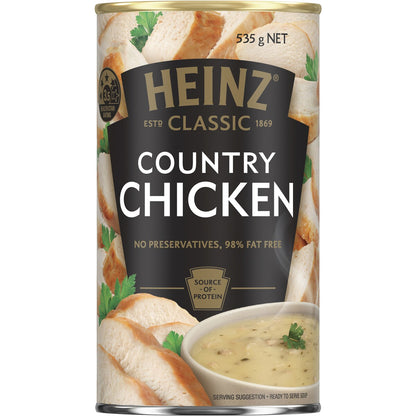 Heinz Classic Country Chicken Soup Canned Soup Ready Meals 535g