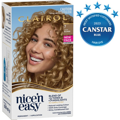 Clairol Nice 'N Easy Permanent 7 Dark Blonde Hair Colour each