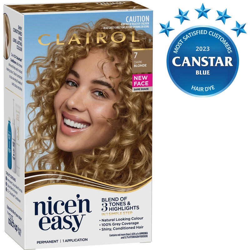 Clairol Nice 'n Easy Permanent 7 Dark Blonde Hair Colour Each