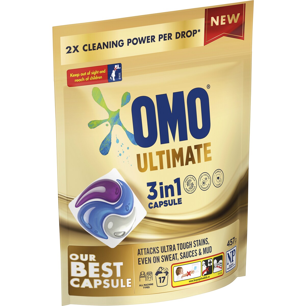 Omo Ultimate Laundry Capsules 3 In 1 17 Pack