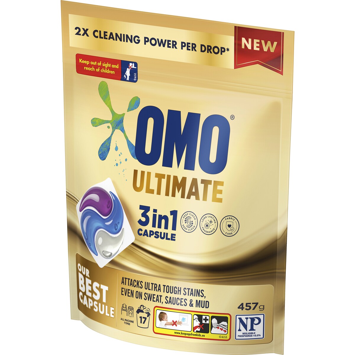 Omo Ultimate Laundry Capsules 3 In 1 17 Pack