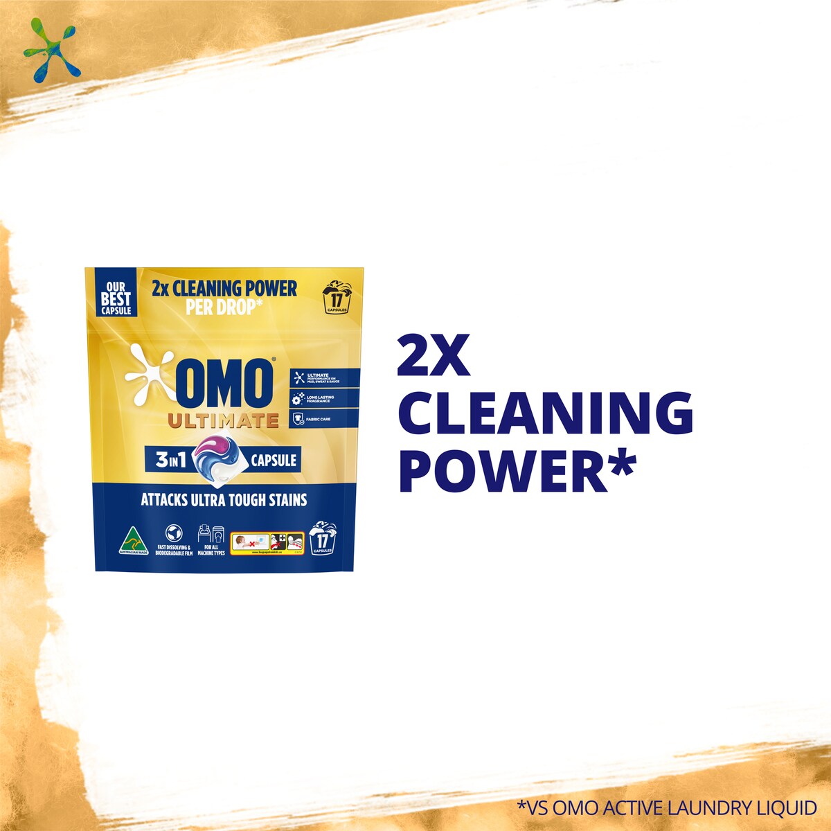 Omo Ultimate Laundry Capsules 3 In 1 17 Pack