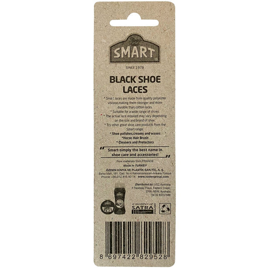 Smart Smart Shoe Laces Black 69cm 2 pack