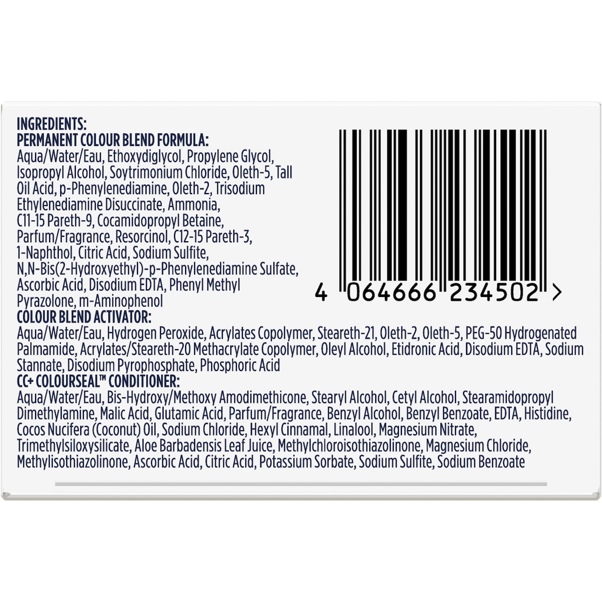 Clairol Nice N Easy Permanent 3.5 Darkest Brown Hair Colour Each