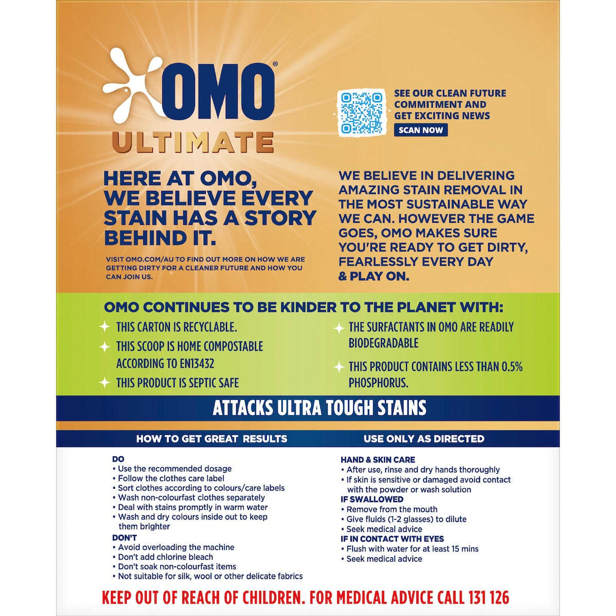 Omo Ultimate Laundry Powder Detergent 2kg