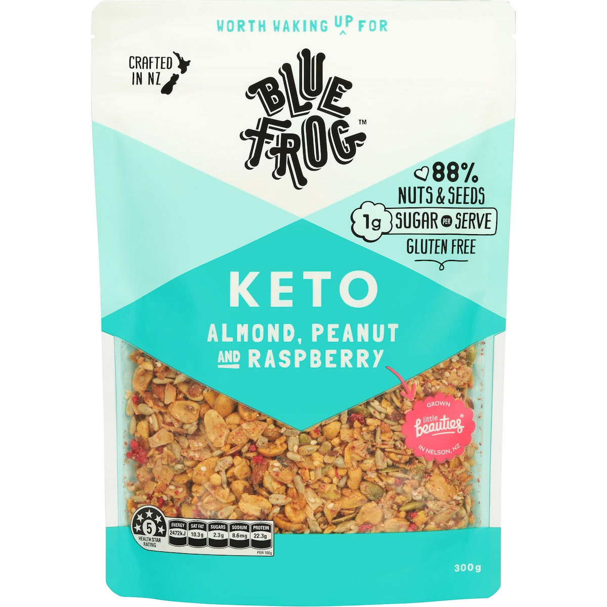 Blue Frog Keto Almond Peanut & Raspberry Cereal 300g