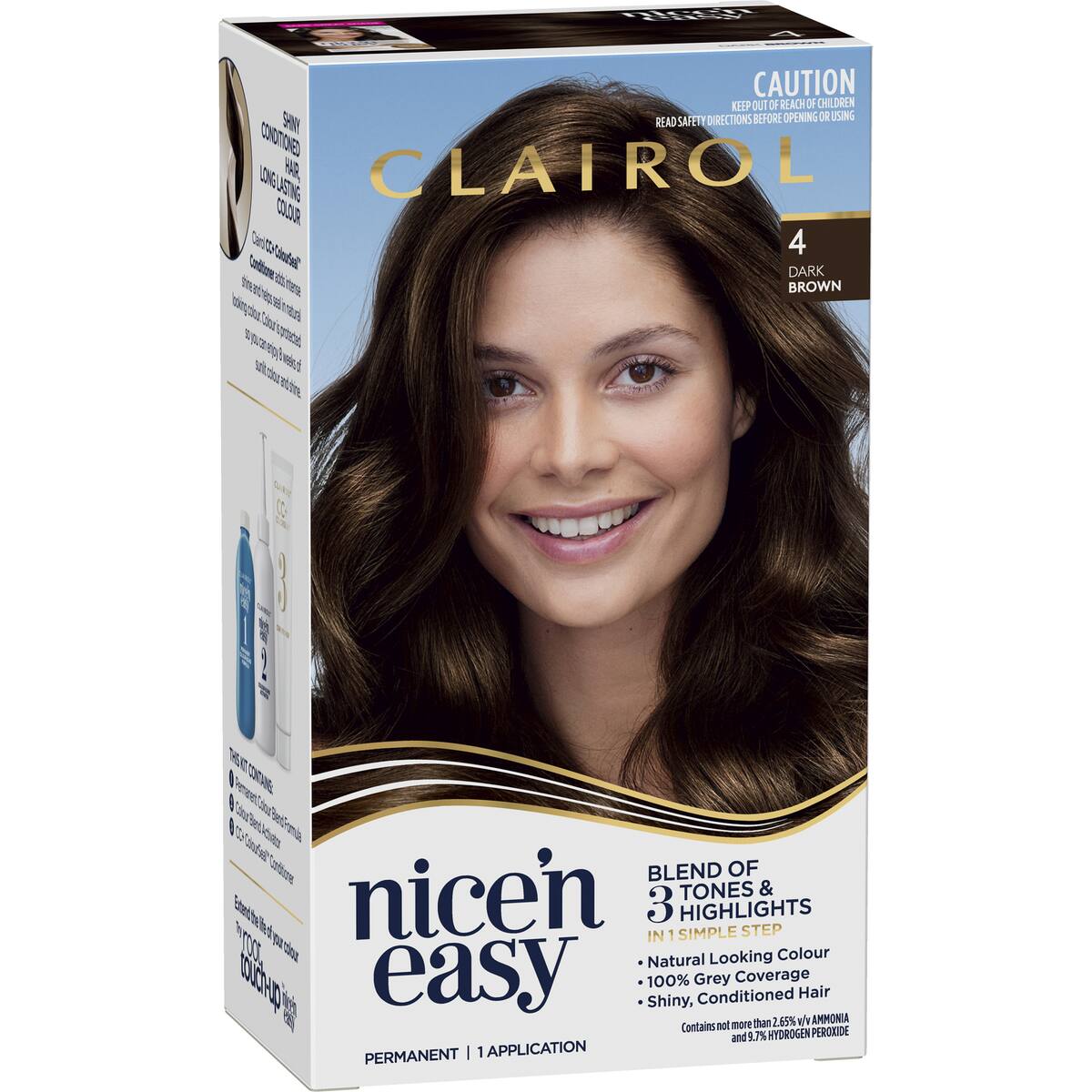 Clairol Nice 'N Easy Permanent 4 Dark Brown Hair Colour Each