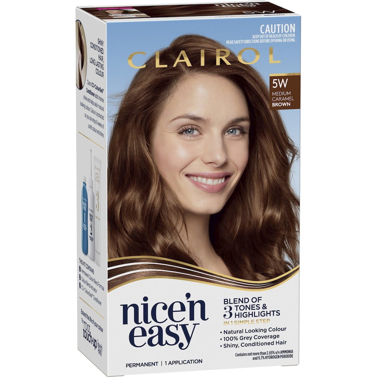 Clairol Nice 'N Easy Permanent 5W Caramel Brown Hair Colour each