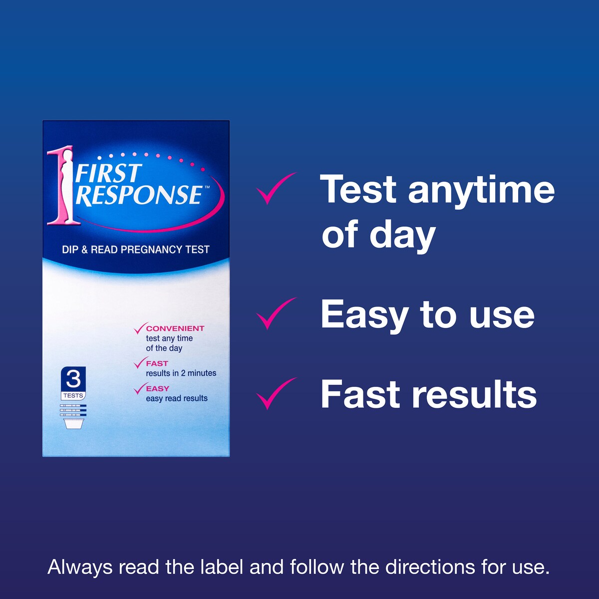 First Response Pregnancy Test Dip Read 3 pack