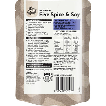 Hart & Soul Chinese Style Five Spice & Soy Stir Fry Recipe Base 80g