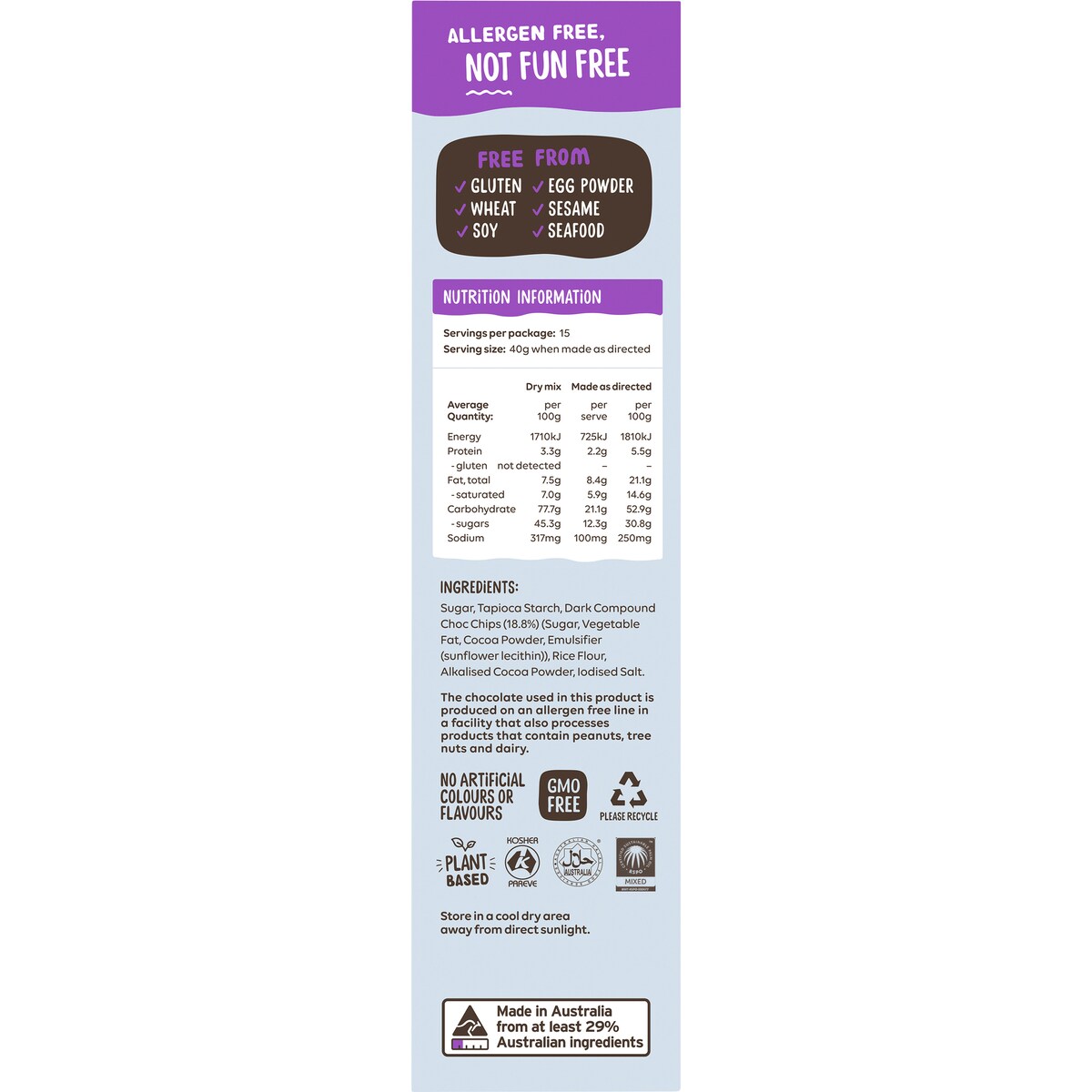 Well & Good Gluten Free Choc Fudge Brownie Mix 400g