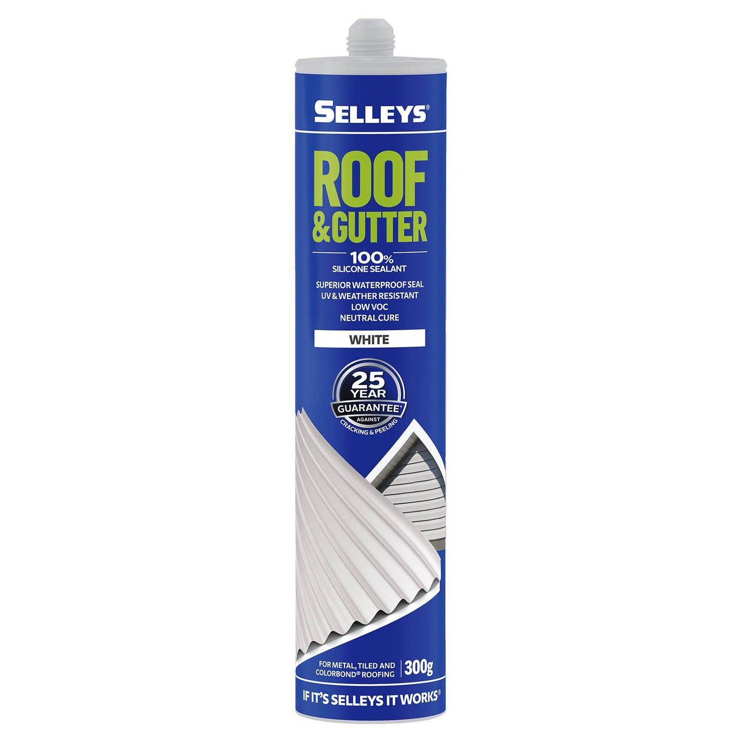 Selleys Roof and Gutter Silicone Sealant - 300g - White