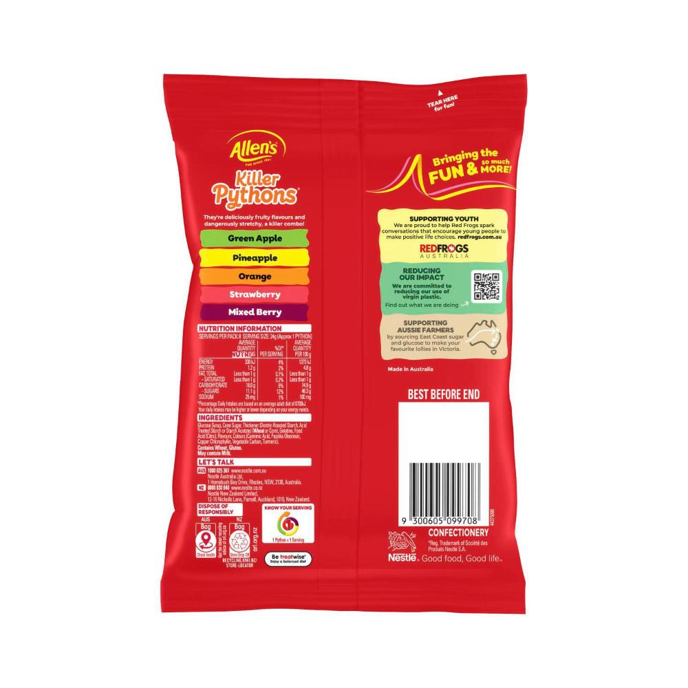 Allen's Lollies Killer Pythons - 192g