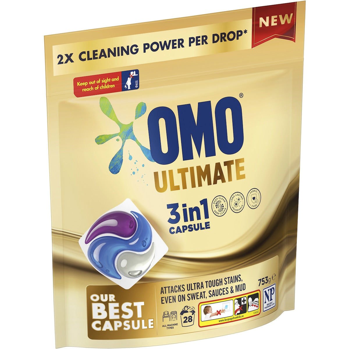 Omo Ultimate Laundry Capsules 3 In 1 28 Pack