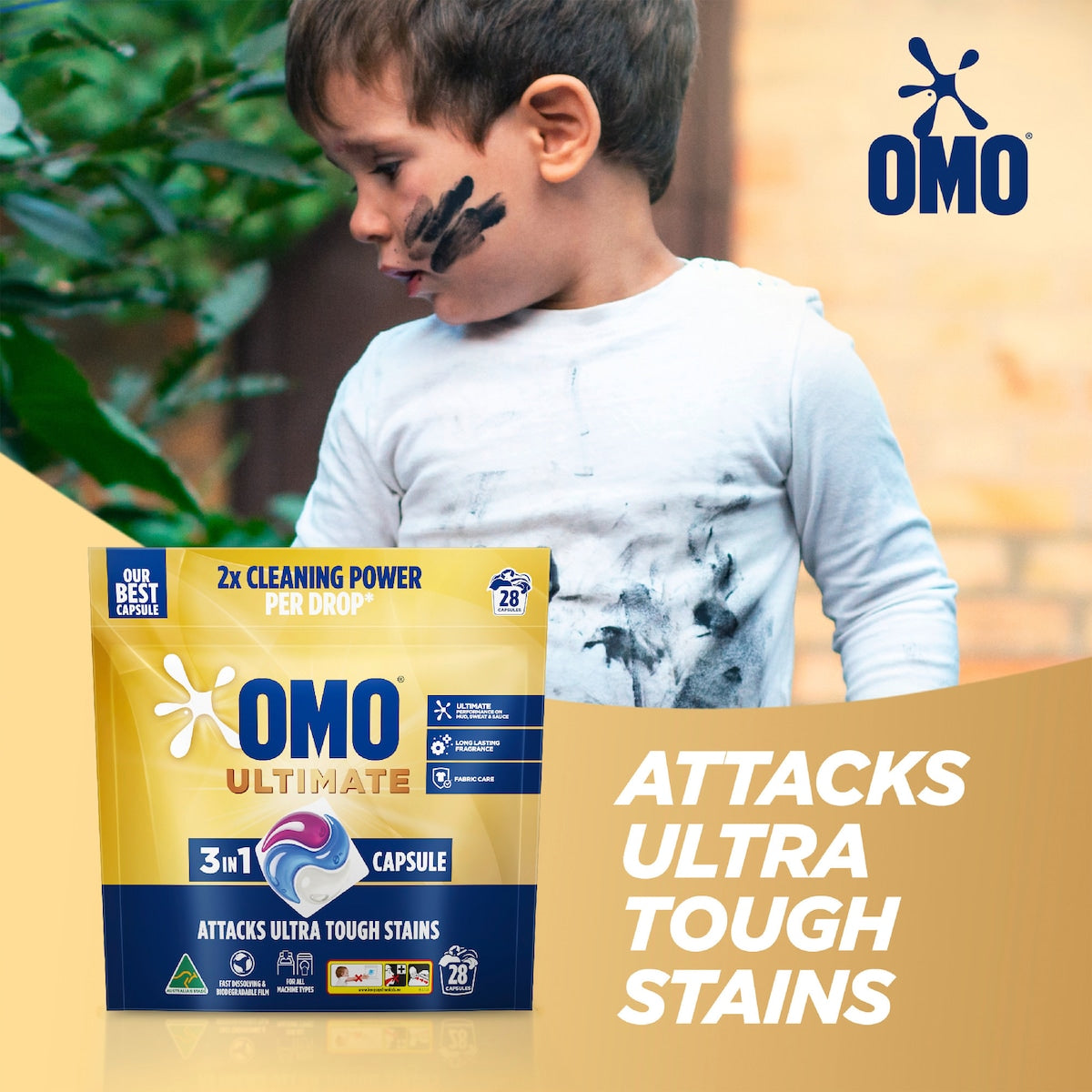 Omo Ultimate Laundry Capsules 3 In 1 28 Pack