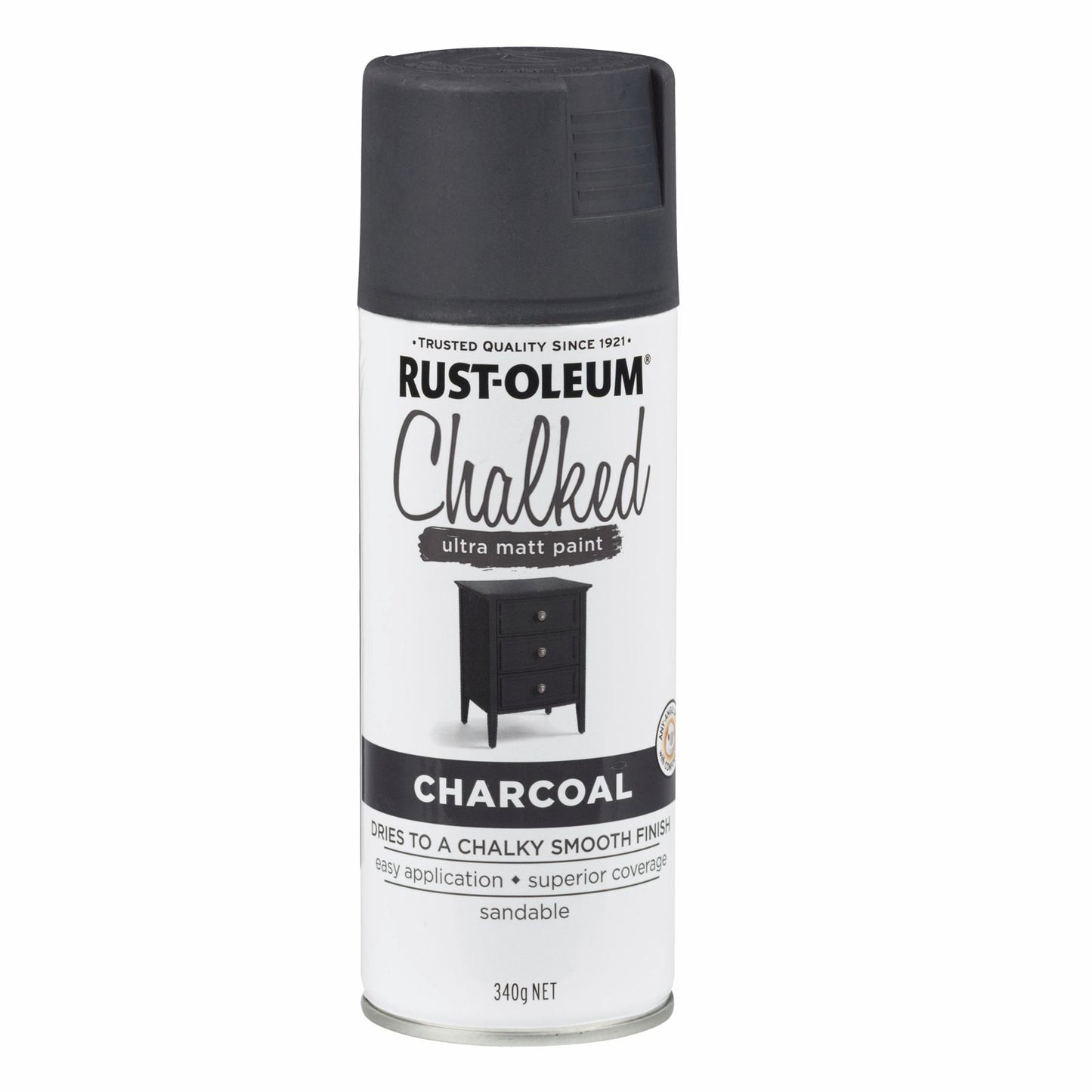 Rust-Oleum Charcoal Ultra Matt Spray Paint - 340g