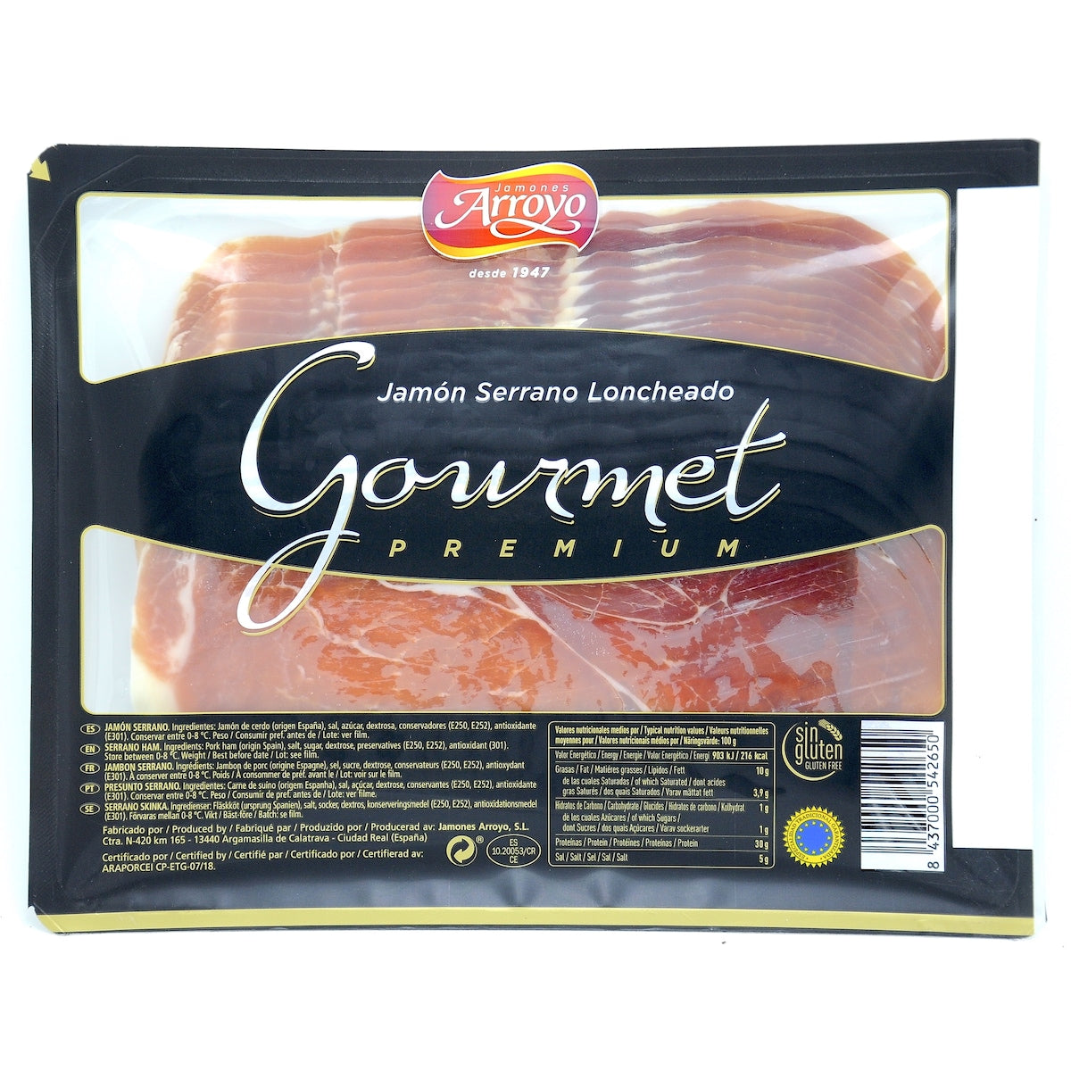 Serrano Arroyo Gourmet Jamon Loncheado 200g