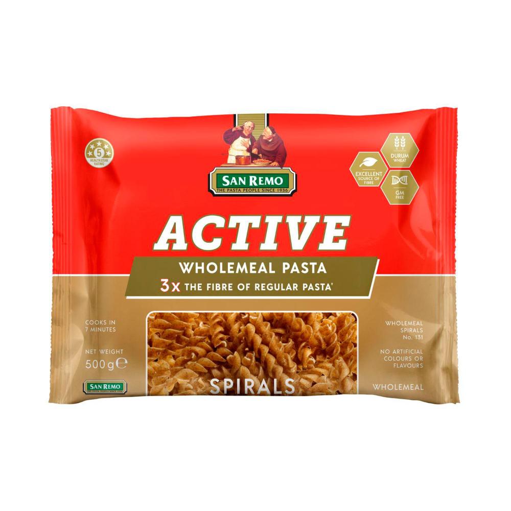 San Remo Wholemeal Pasta Spirals - 500g