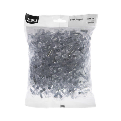 Taskmaster Shelf Support - 5mm Pin - Clear