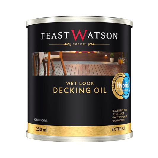 Feast Watson Wet Look Decking Oil 250ml Water Based Gloss Finish