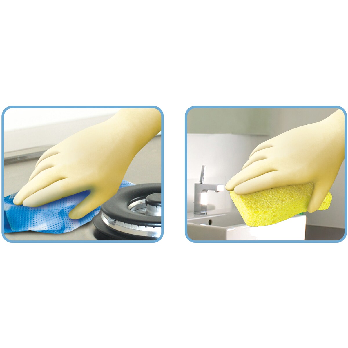 Hygiene Plus Latex Gloves Disposable Powderfree One Size 100 pack