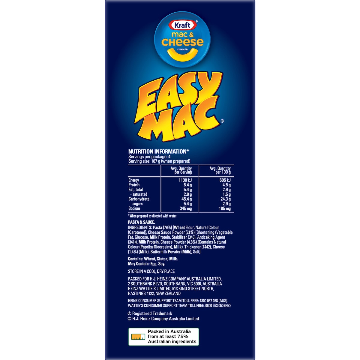 Kraft Easy Mac & Cheese Dinner 280g