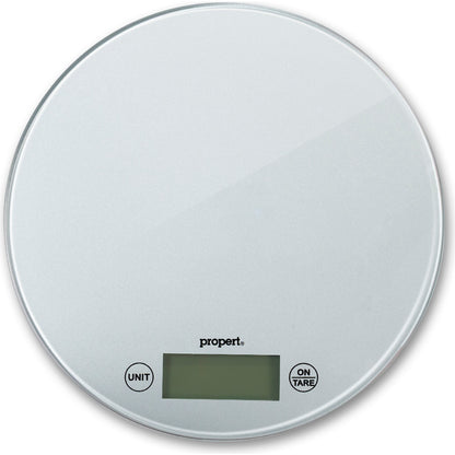 Propert 5kg Round Glass Top Digital Scale Assorted Each