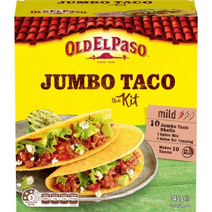 Old El Paso Jumbo Taco Kit 345g