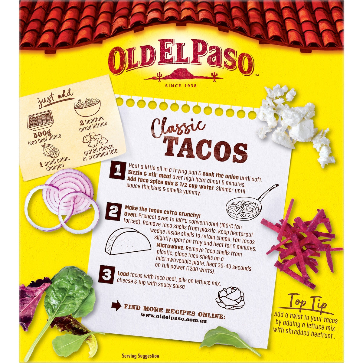Old El Paso Jumbo Taco Kit 345g