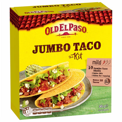 Old El Paso Jumbo Taco Kit 345g