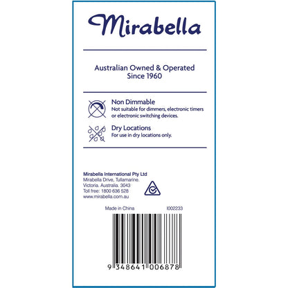 Mirabella LED GLS Filament Edison Screw 8W 1000lm Warm White Globe each