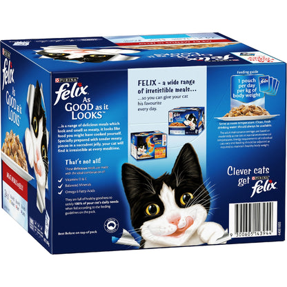 Felix Meat Menus In Jelly Wet Cat Food 85g X 24 Pack
