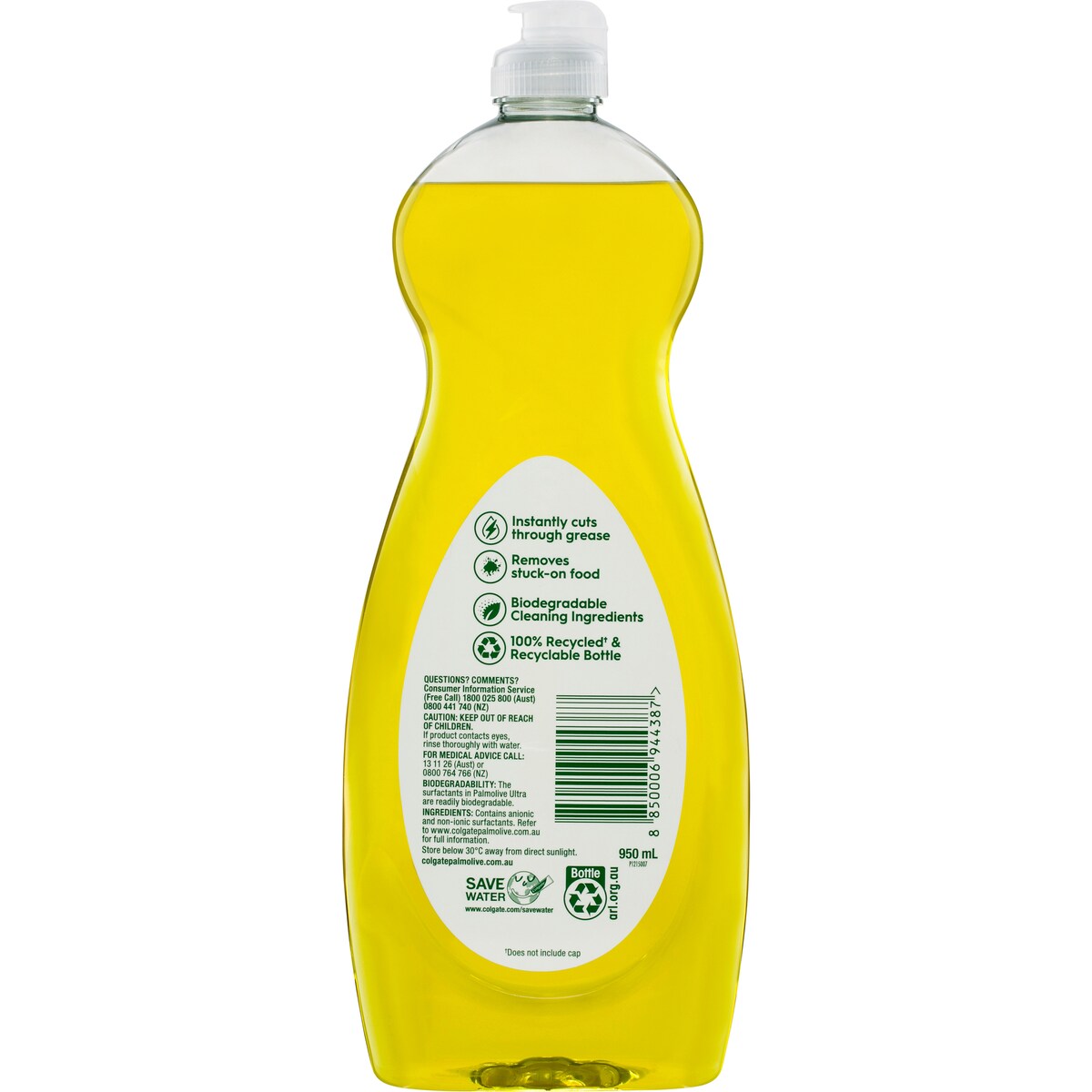 Palmolive Dishwashing Liquid Antibacterial Lemon - Ultra 950mL