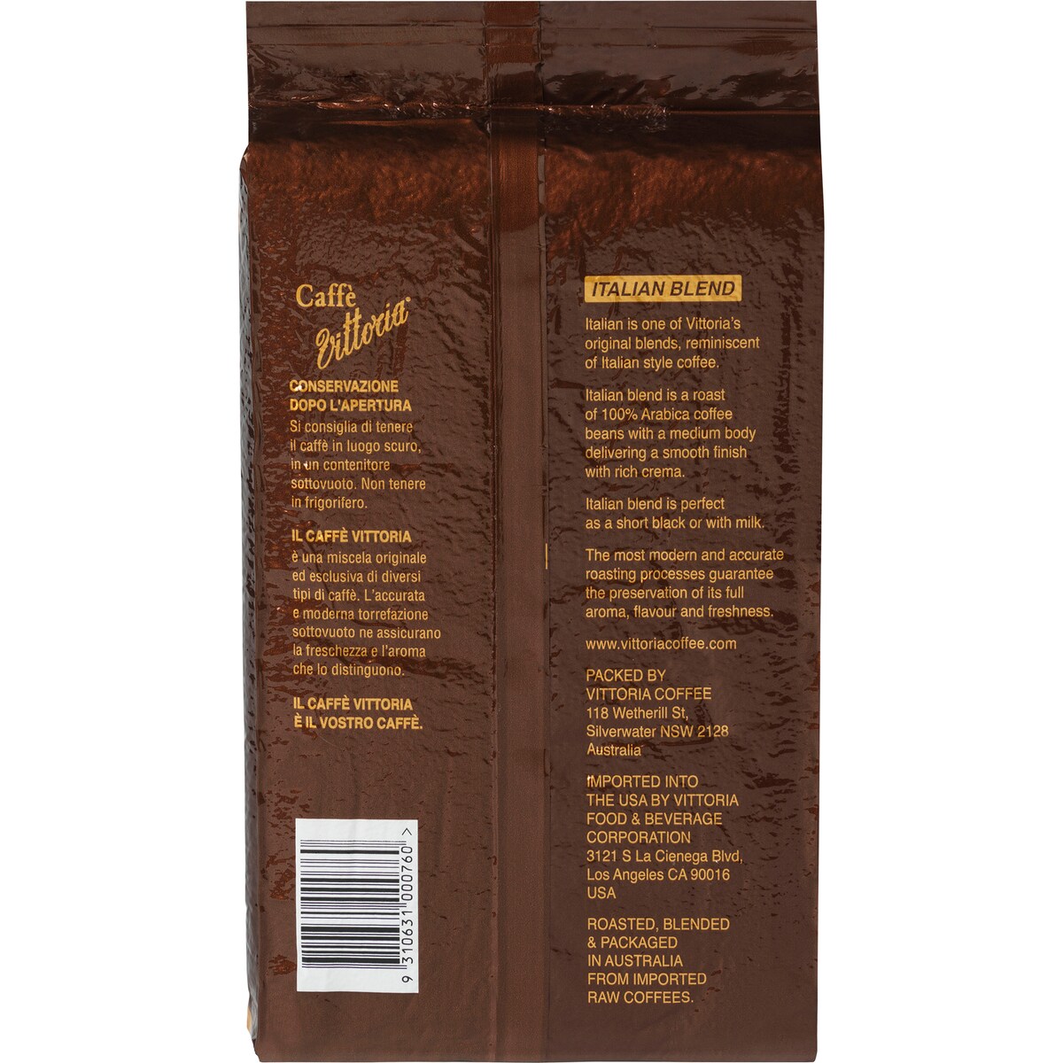 Vittoria Ground Coffee Italian Blend 1kg