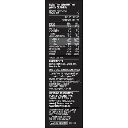 John West Salmon Slices In Springwater 125g