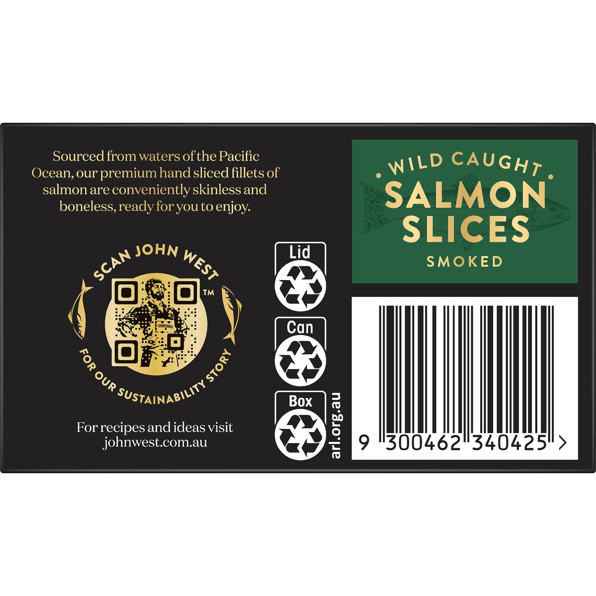 John West Wild Caught Salmon Slices Naturally Smoked 125g