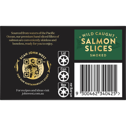 John West Wild Caught Salmon Slices Naturally Smoked 125g