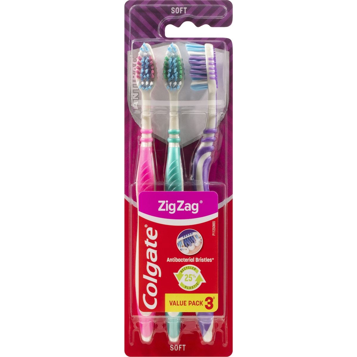 Colgate Toothbrush Zig Zag Soft Daily Clean Value 3 Pack