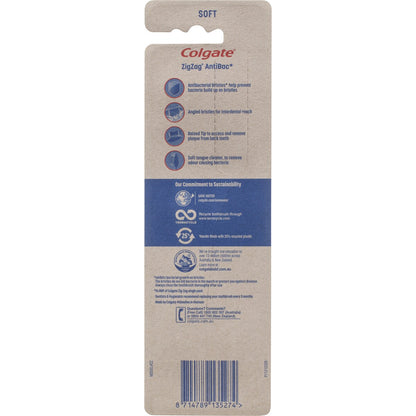 Colgate Manual Toothbrush Zig Zag Interdental Clean Soft Value 3 Pack