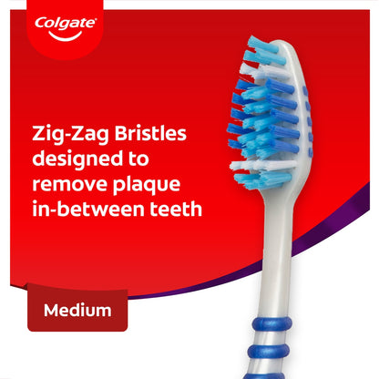 Colgate Toothbrush Zig Zag Medium Daily Clean Value 3 Pack
