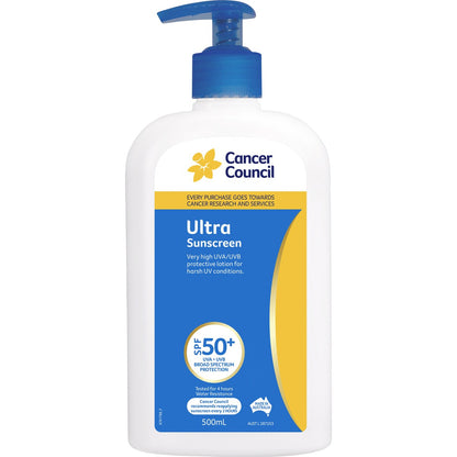 Cancer Council Ultra Sunscreen Spf50+ 500ml