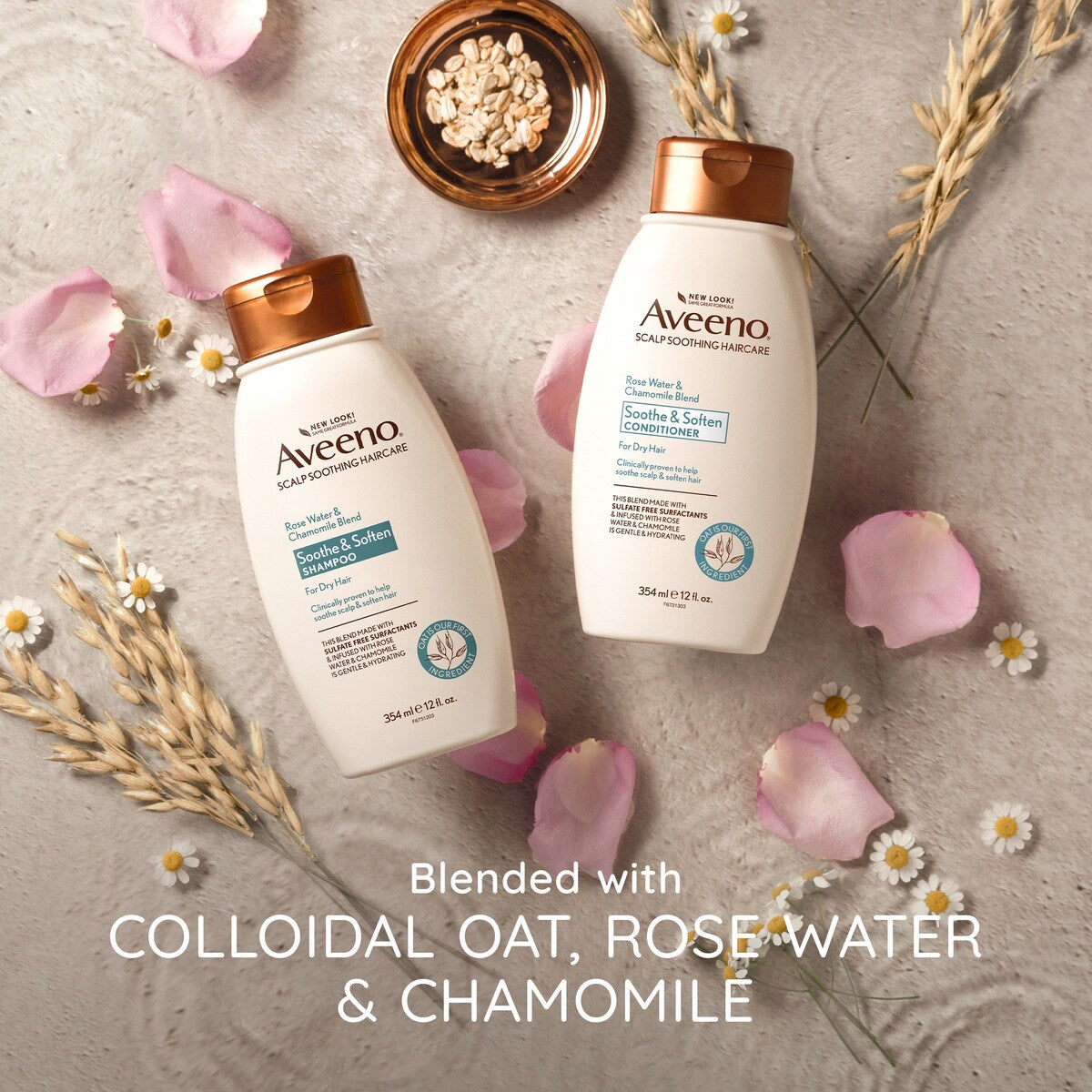 Aveeno Rose Water & Chamomile Conditioner For Dry Hair 354mL