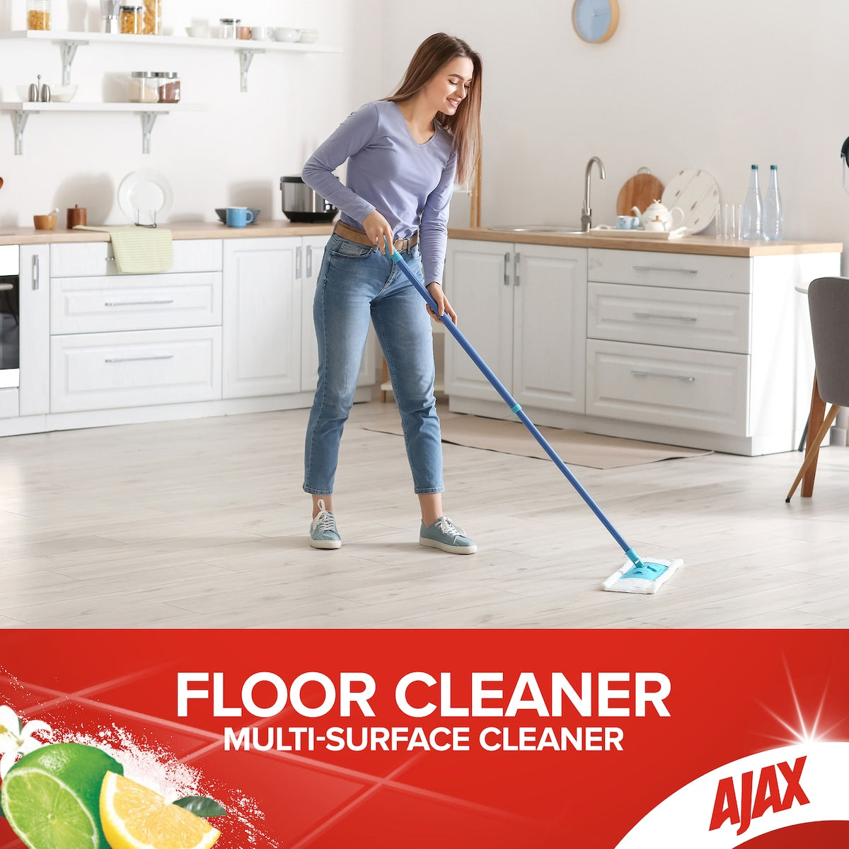 Ajax Floor Cleaner Stone Safe Baking Soda & Citrus 750ml