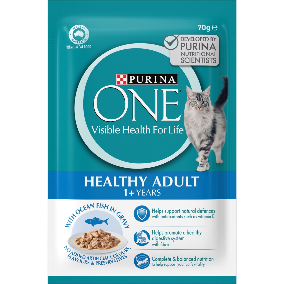 Purina One Adult Ocean Fish In Gravy Wet Cat Food 70g