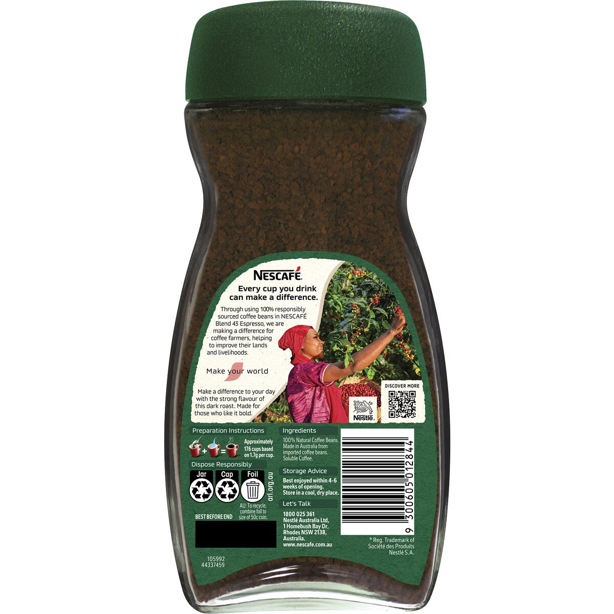 Nescafe Blend 43 Espresso Instant Coffee 300g