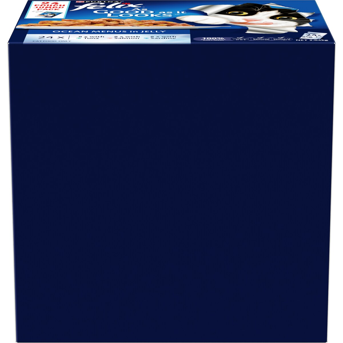 Felix Ocean Menus In Jelly Cat Food Tuna Salmon & Sardine 24 pack