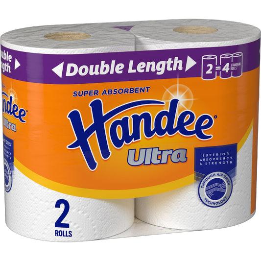 Handee Ultra Double Length White Paper Towel 2 X 120 Pack
