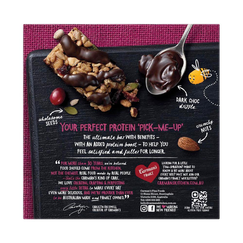 Carman's Protein Bars Dark Choc & Cranberry 5 Pack - 200g